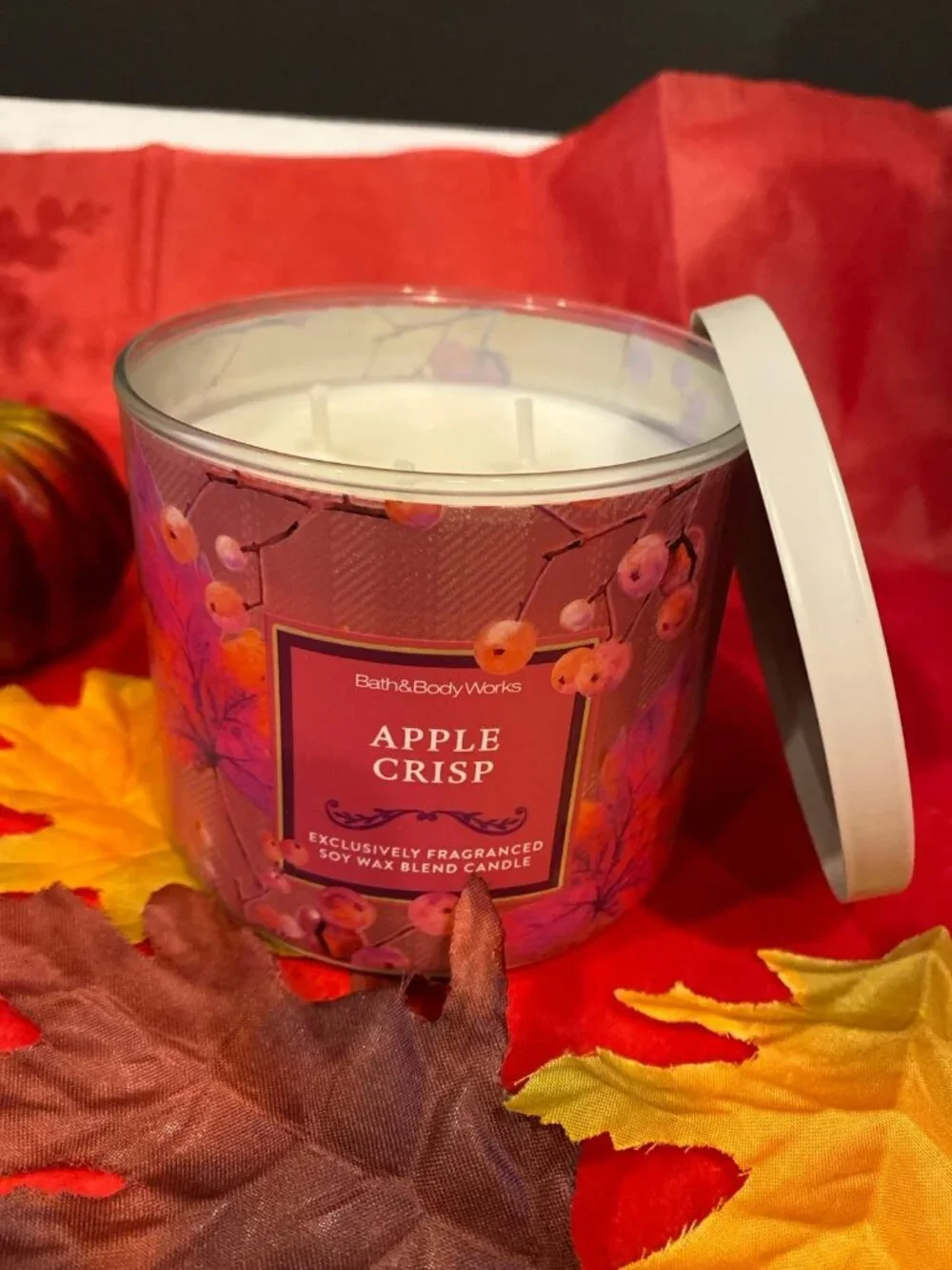 Bath & Body Works “Apple Crisp” New 3 Wick Candle